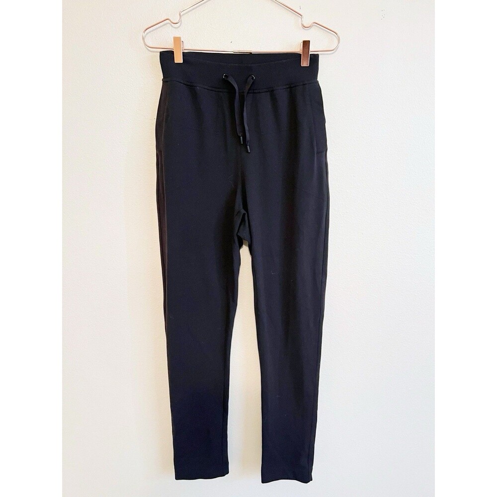Lululemon Women’s Size 6 True Black Straight Leg‎ Joggers Rear And Side Pockets - Picture 5 of 8